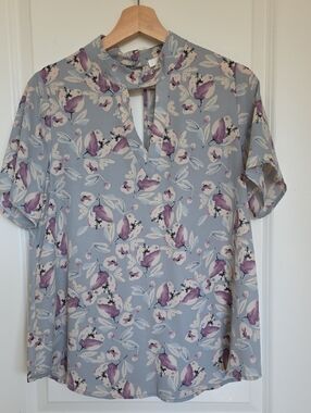 Sienna Sky Lavender and Gray Floral Top